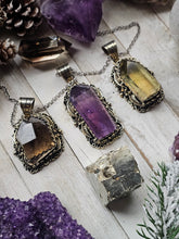 Load image into Gallery viewer, Deluxe XL Chunky Crystal Antique Silver Pendants

