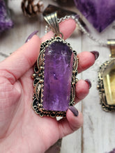 Load image into Gallery viewer, Deluxe XL Chunky Crystal Antique Silver Pendants
