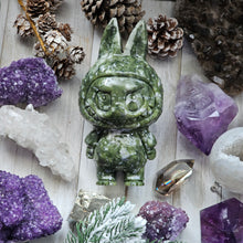 Load image into Gallery viewer, XL Serpentine Gemstone Carved Labubu
