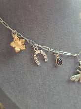 Load image into Gallery viewer, BeeYoutiful Silver Charm Necklace
