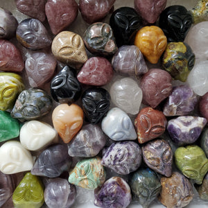 (Hand Select) Carved Cosmic Gemstone Crystal Aliens