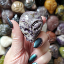 Load image into Gallery viewer, (Hand Select) Carved Cosmic Gemstone Crystal Aliens
