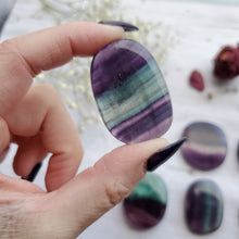 Load image into Gallery viewer, Rainbow Fluorite Worry Stone Crystal
