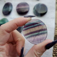 Load image into Gallery viewer, Rainbow Fluorite Worry Stone Crystal
