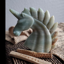 Load image into Gallery viewer, Natural Carved Amazonite Unicorn Spirit Animal
