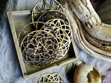 Load image into Gallery viewer, Sacred Geometry Wooden Sphere Stand

