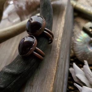Star Garnet Electroformed Statement Ring