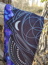 Load image into Gallery viewer, Amethyst Crystal Sacred Geometry Eco Poly Oversized Scarf
