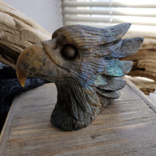 Load image into Gallery viewer, Natural Hand Carved Labradorite Eagle

