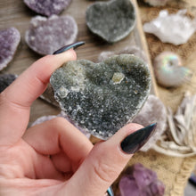 Load image into Gallery viewer, Natural Amethyst Druzy Hearts
