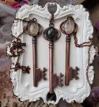 Load image into Gallery viewer, &quot;Key to Happiness&quot; Electroformed Skeleton Key Necklace
