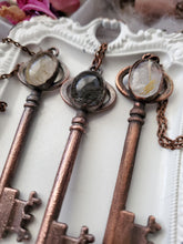 Load image into Gallery viewer, &quot;Key to Happiness&quot; Electroformed Skeleton Key Necklace
