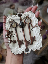Load image into Gallery viewer, &quot;Key to Happiness&quot; Electroformed Skeleton Key Necklace
