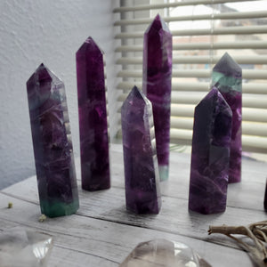 AAA Magenta Fluorite Crystal Towers