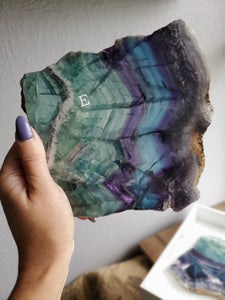 AAA Rainbow Fluorite Crystal Slabs