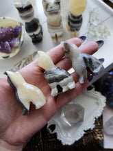 Load image into Gallery viewer, Zebra Onyx Crystal Gemstone Carved Cats

