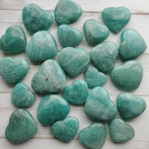 Amazonite Gemstone Puffy Hearts