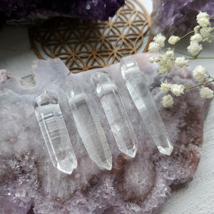 Natural Top Quality Clear Lemurian Quartz Pendants