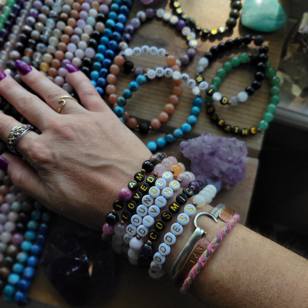 Bespoke Gemstone Crystal Diffuser Mala Bracelets