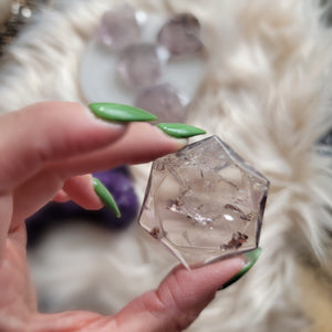 Smokey Amethyst Crystal Hexagons