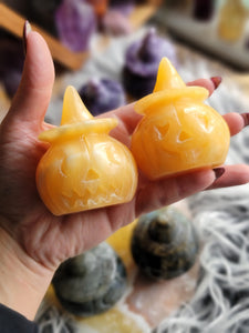 2.5" Hand Carved Crystal Pumpkins