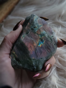 Raw Chunky "Sunset" Spectrolite Labradorite Gemstones