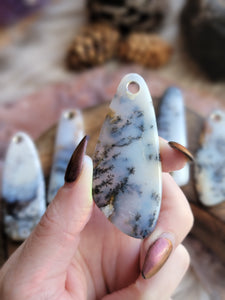 Dendritic Opal Merlinite Gemstone Pendant