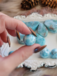 Natural Larimar Gemstone Pendant Necklace