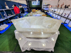 Brazilian Quartz Crystal Bathtub with Drain