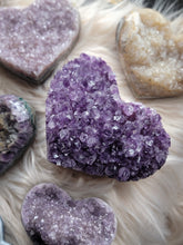 Load image into Gallery viewer, Natural Amethyst Crystal Hearts
