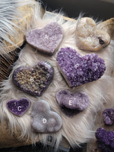Load image into Gallery viewer, Natural Amethyst Crystal Hearts
