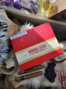 Smokin Love Antique Keepsake Raw Crystal Kit Cigar Box
