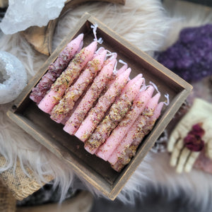 Pink Ritual Herbal Love Spell Candles