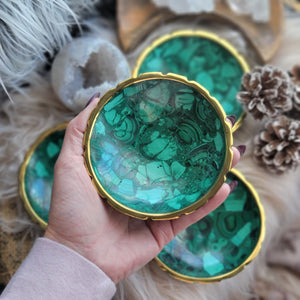 Classic Malachite Offering Bowls
