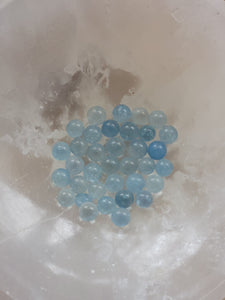 Mini High Grade Aquamarine Crystal Crescent Spheres