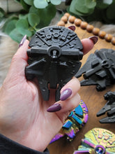 Load image into Gallery viewer, Millenium Falcon Carved Crystal Ship
