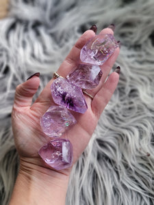 Natural "Explosive Rainbow" Amethyst Crystal Gem Bombs