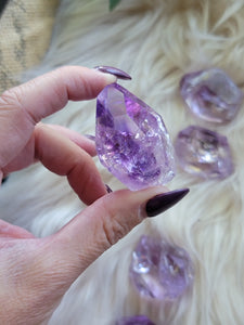 Natural "Explosive Rainbow" Amethyst Crystal Gem Bombs