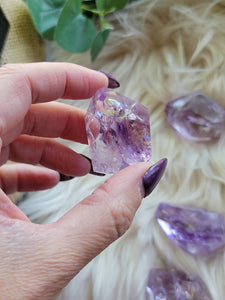 Natural "Explosive Rainbow" Amethyst Crystal Gem Bombs