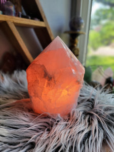 Natural Rose Quartz Crystal Lamp