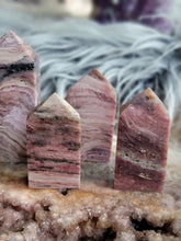 Load image into Gallery viewer, Natural Banded Pink Mica Towers
