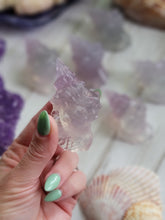 Load image into Gallery viewer, Natural Lavender Fluorite Crystal Conch Shell

