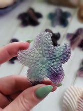 Load image into Gallery viewer, Natural Rainbow Fluorite Crystal Starfish
