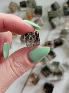 Natural Lodolite Dream Quartz Mini Crystal Cubes