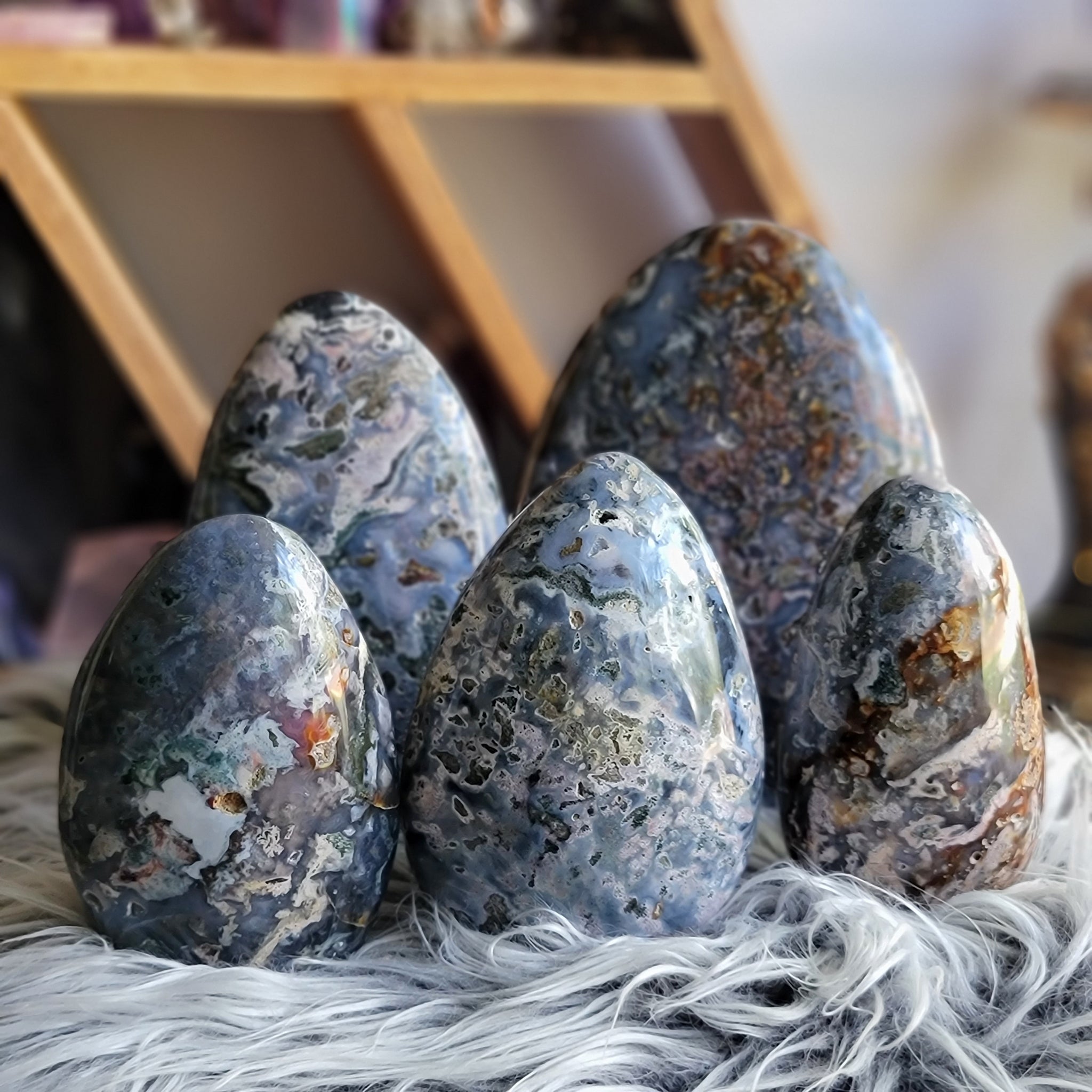 Rare Blue Ocean Jasper Free Forms – Mineral Mystic