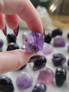 Witchy Purple Fluorite Crystal Skulls