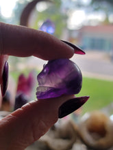 Load image into Gallery viewer, Witchy Purple Fluorite Crystal Skulls
