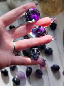 Witchy Purple Fluorite Crystal Skulls