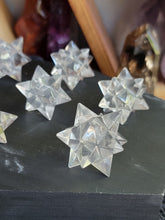 Load image into Gallery viewer, AAA Clear Quartz Mini Stellated Asteroid Merkabah Stars
