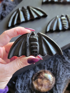 Black Obsidian Carved Gemstone Bats